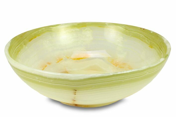 Polished Green Banded Calcite Bowl - Pakistan #301347